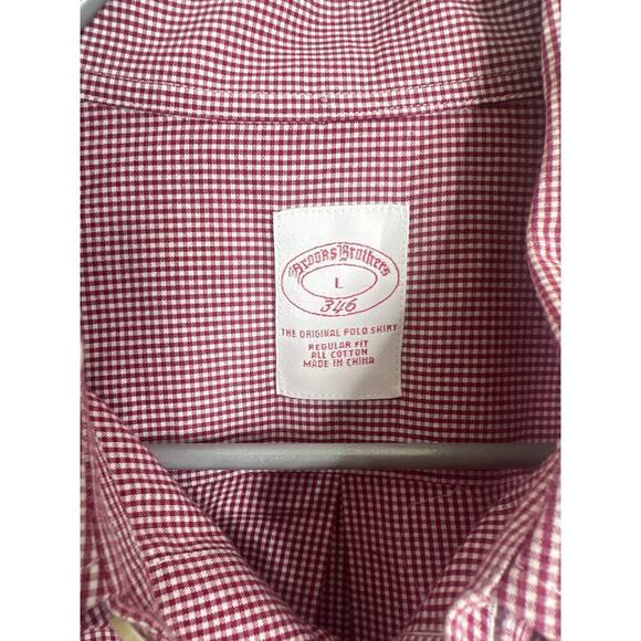Brooks Brothers Men's The Original Polo Fit Pinpoint Gingham Button Front Shirt - Picture 4 of 6